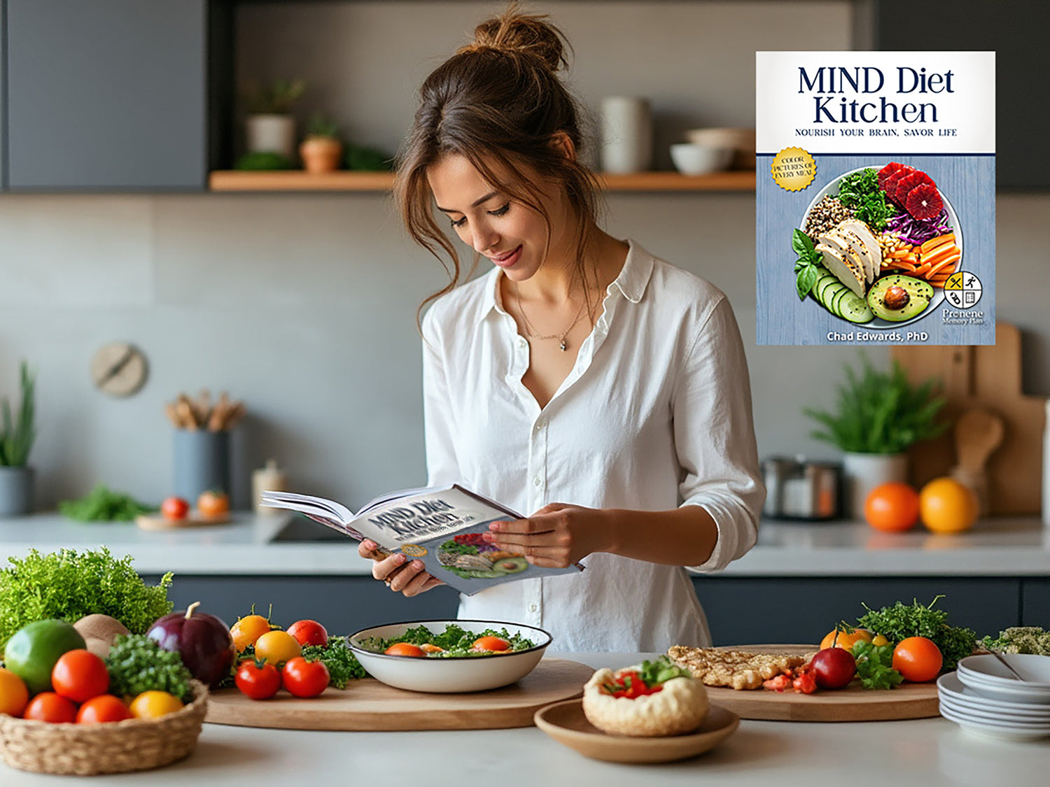 Mind Diet Kitchen: Living Well with Recipes and Insights to Support Brain Health, a Strong Immune System, and a Robust Memory